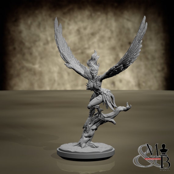 Harpy (Pose 1), resin miniature to assemble and color, role-playing games, DnD, RPG, GDR