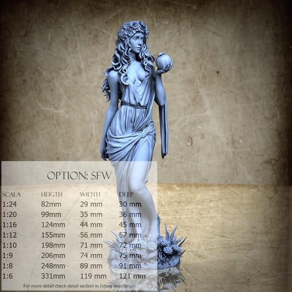Persephone - by ca_3d_art Resin Statue - DnD, RPG, Wargame, and Display Coloring Pages - 2024-11