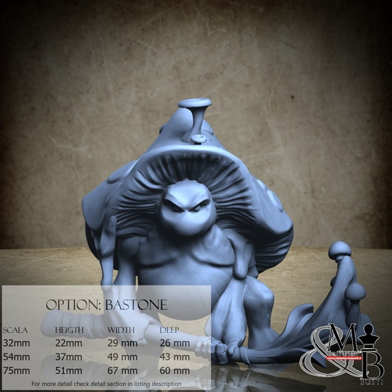 Mushrooms, Bane of the Shrouded Woods (6 Stili), di Great Grimoire, miniatura da assemblare e colorare, resina