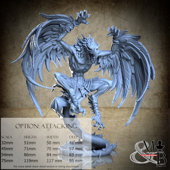 Rapacious birds, Curse of the celestial children (3 Stili), di Great Grimoire, miniatura da assemblare e colorare, resina