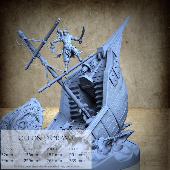 Sinbad, Arabian Nights, by Clay Cyanide Miniature, miniature to assemble and paint, resin