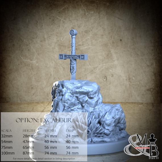 Excalibur, The Legend of King Arthur, by Clay Cyanide Miniatures, miniature to assemble and color, resin