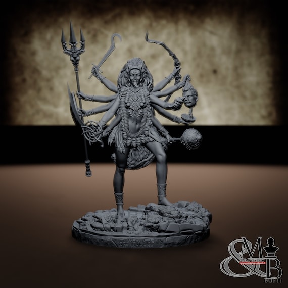 Kali, resin miniature to be mounted and colored, role-playing, DnD, RPG, RDR