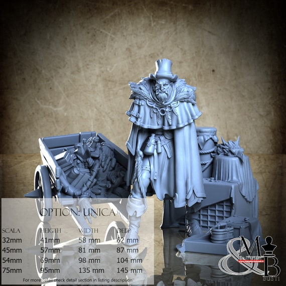 Feather dealer, Curse of the celestial children, by Great Grimoire, miniature to assemble and color, resin