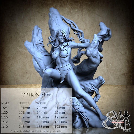 Jungle Girl, Giugno 2024 (2 Stili), di Kuton, miniatura da assemblare e colorare, resina