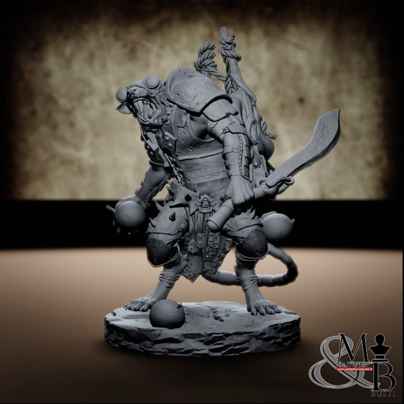 Slumrat Guerrilla, resin miniature to assemble and color, role-playing games, DnD, RPG, GDR, Archvillain Games