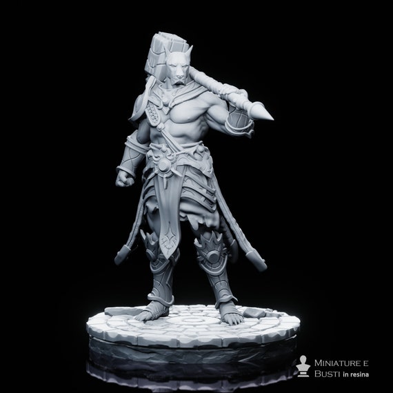 Celestial Hound (2), resin miniature to assemble and color, role playing games, DnD, RPG, GDR, Archvillain Games