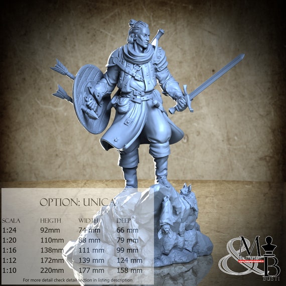 Gaven 75 mm, Horrors of the underground, Great Grimoire, miniature to assemble and colour, in resin