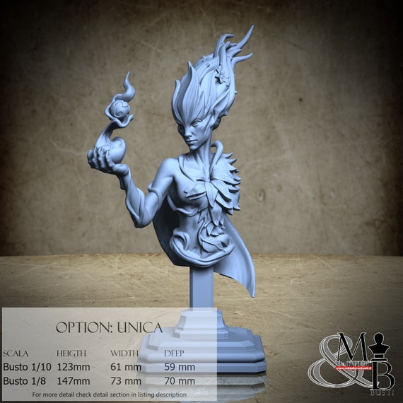 Forest Nymph Bust, resin miniature to assemble and color