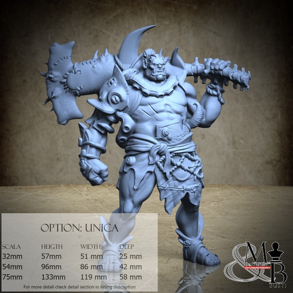 Behemoth, the Coastal Barbarian, Tides of the abyss, by Great Grimoire, miniature to assemble and paint, resin