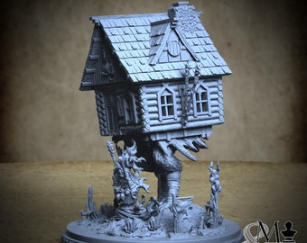 Baba Yaga's Hut, miniatura da assemblare e colorare, in resina