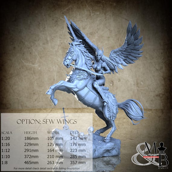 Valkyrie, 2023-07 (5 Styles), by ca_3d_art, miniature to assemble and paint, resin