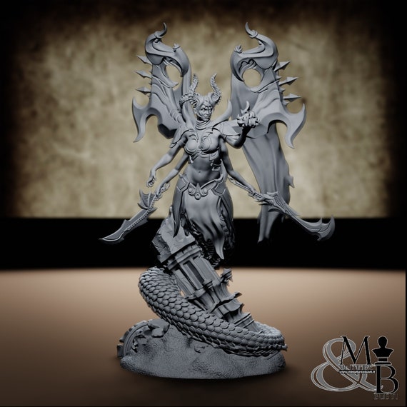 Tamareth (Pose 2), resin miniature to mount and color, role-playing, DnD, RPG, RDR, Archvillain Games