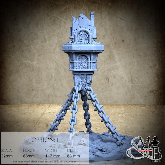 Dreadblood Terrains, Wrath of Chernobog (7 Stili), di Clay Cyanide Miniature, miniatura da assemblare e colorare, resina