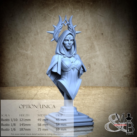 Empress Aurora Bust, Celestial Gambit, Luminous Legion, by Great Grimoire, miniature to assemble and paint, resin