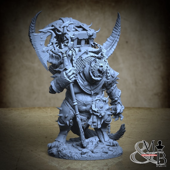 Kaftar - Gnollrat Slaver, miniature to assemble and color, in resin