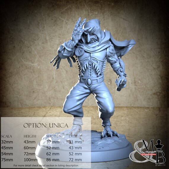Ukinam, Brotherhood of Burneks, Clay Cyanide Miniature, miniature to assemble and color, in resin