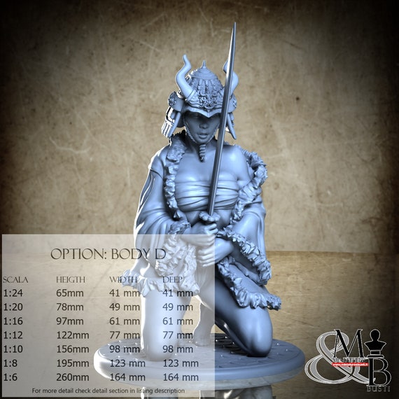 The Crimson Cat - Samurai girl, Gennaio 2023, Claydemon, miniatura da assemblare e colorare, in resina