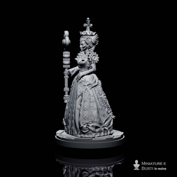Queen of Heart, resin miniature to assemble and color, role-playing games, DnD, RPG, GDR