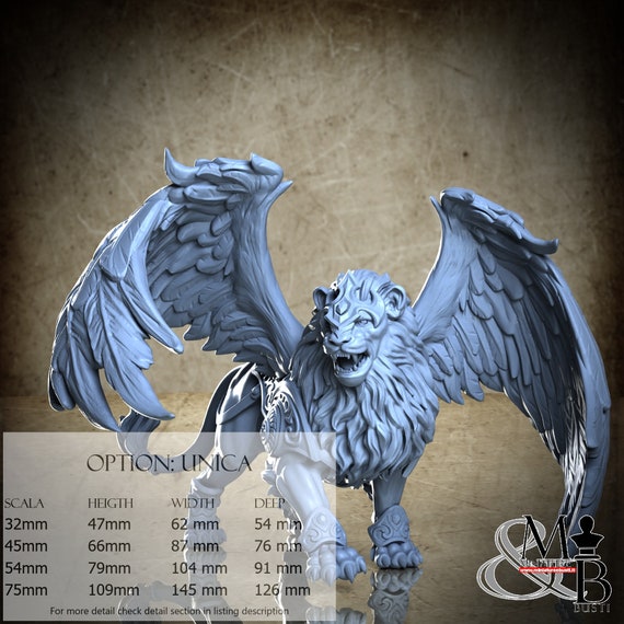Lion Guardian, Elemental Awakening, Great Grimoire, miniature to assemble and colour, in resin