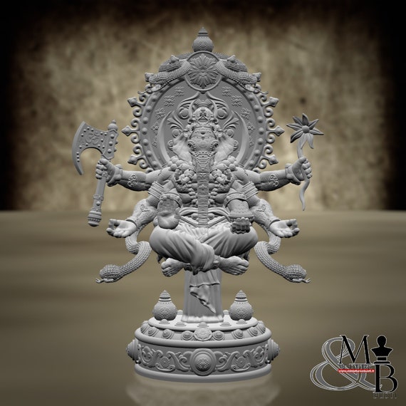 Ganesha, resin miniature to be mounted and colored, role-playing, DnD, RPG, RDR