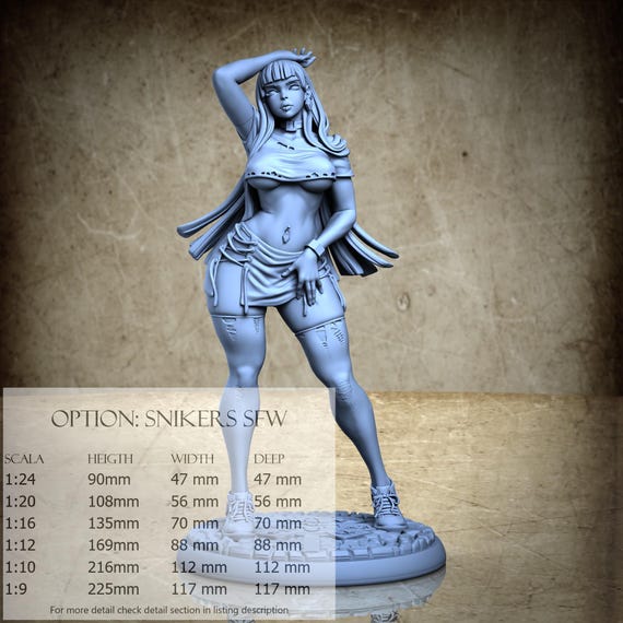 Itza, Pin-up (3 Stili), di Ronin Art Workshop, miniatura da assemblare e colorare, resina