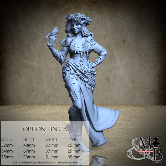 Aster, the Flower Princess, Bane of the Shrouded Woods, by Great Grimoire, miniature to assemble and paint, resin
