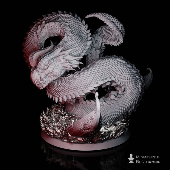 Jormungadr, resin miniature to assemble and color, role-playing games, DnD, RPG, GDR