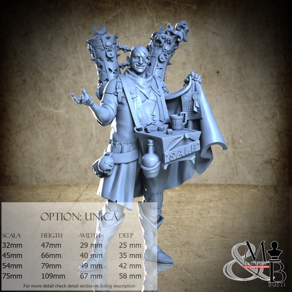 Soul Gambler, Merchants of the Mystic Market, by Great Grimoire, miniature to assemble and paint, resin