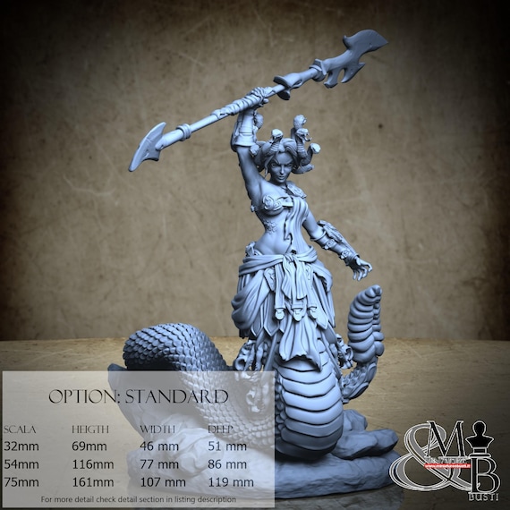 Gorgon Sasskia, M15 (2 Styles), by Ronin Art Workshop, miniature to assemble and paint, resin