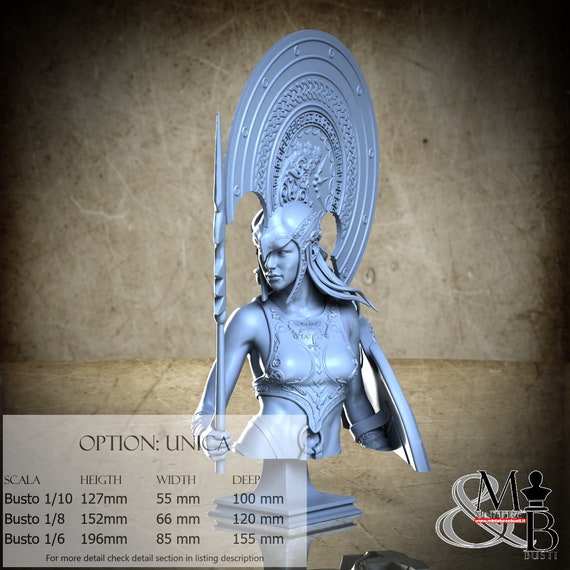 Enyo Bust, September 2023, Kuton, resin miniature to assemble and paint