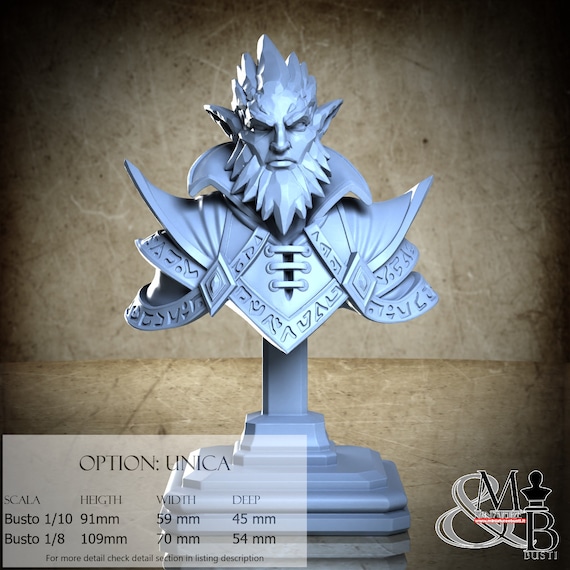 TopazBust, Elemental Awakening, Great Grimoire, miniature to assemble and color, in resin