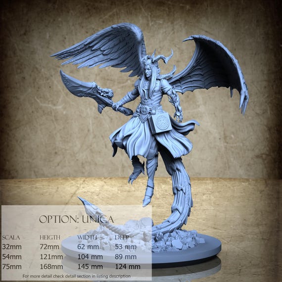 Abezathibou, Before the Fall, by Clay Cyanide Miniature, miniature to assemble and paint, resin