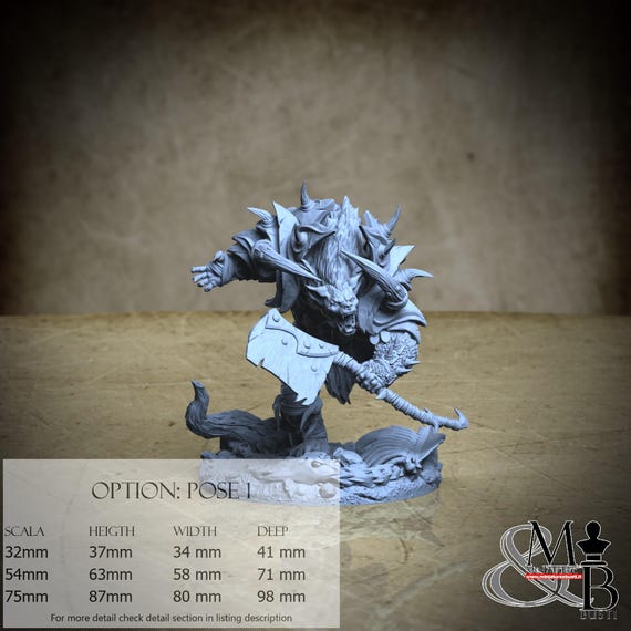 Gnoll Brutes - 3D-Printed Resin Miniature | Howling Horde Collection - Bite