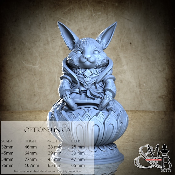 Cinnamon, Young Cottontails, Clay Cyanide Miniature, miniature to assemble and color, in resin