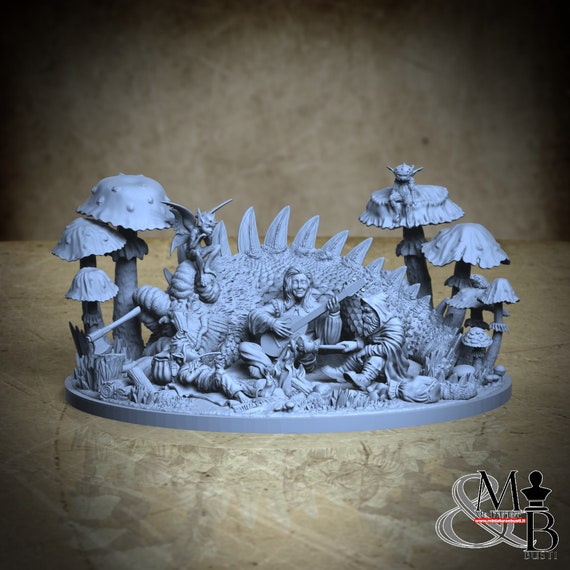 Lost in the Mushroom Forest (Bard version), resin miniature to assemble and paint