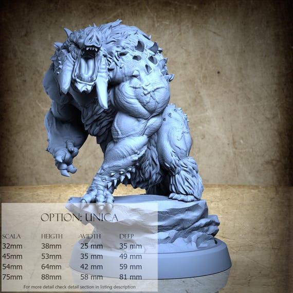 Boargrask - Hill Scourge - 3D-Printed Resin Miniature | Archvillain Bestiary VI Collection