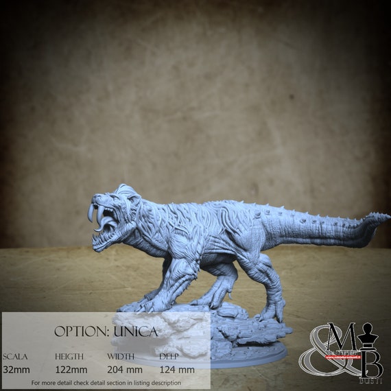 Tigersaurus Rex, miniature to assemble and color, in resin
