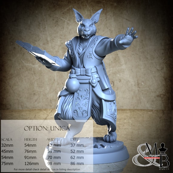 Midnight, Lunar Cotton Tail, by Clay Cyanide Miniature, miniature to assemble and paint, resin