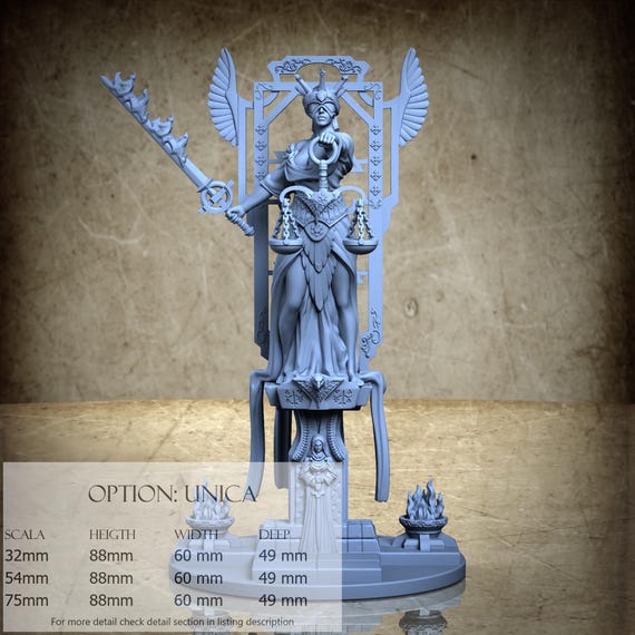 Justice, Tarot, by Clay Cyanide Miniatures, miniature to assemble and color, resin