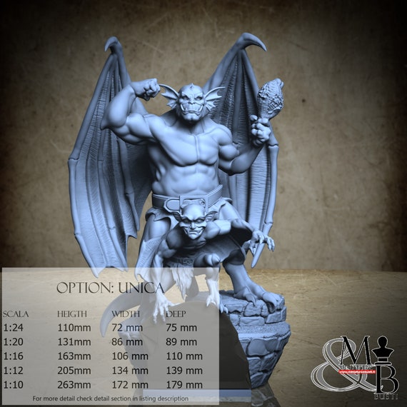 Good gargoyle demons, miniature to assemble and color, in resin
