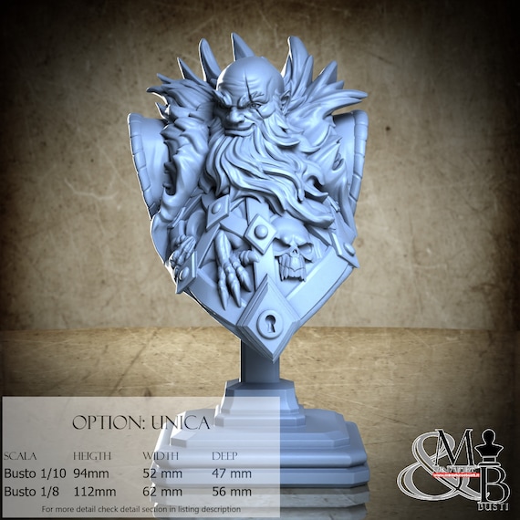 Fate Weigher Bust, Merchants of the Mystic Market, by Great Grimoire, miniature to assemble and color, resin