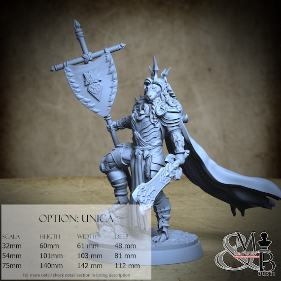 Leoking, Kingdom of Felinaria, by Clay Cyanide Miniature, miniature to assemble and color, resin