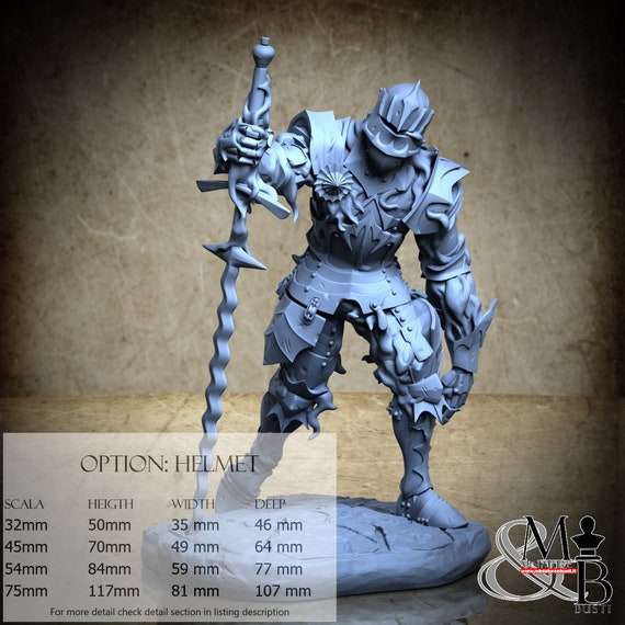 Demon Knight Claudio, M29 (2 Stili), di Ronin Art Workshop, miniatura da assemblare e colorare, resina