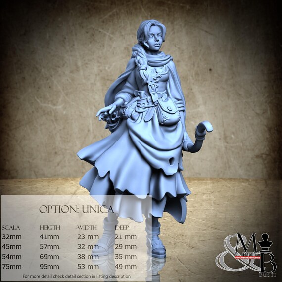 Gretel, the Sweet Spells Seeker, Candy Crime, by Great Grimoire, miniature to assemble and color, resin