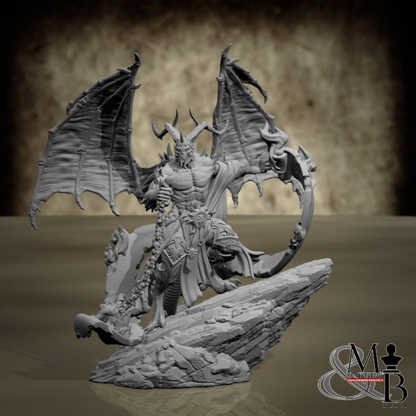 Gehoornde Duivel (Verschillende Poses), hars miniatuur om te monteren en te kleuren, role-playing games, DnD, RPG, RPG, Archvillain Games