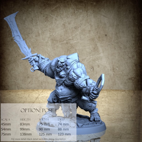 Goresnout Ogre - 3D-Printed Resin Miniature | Giantkin Collection - Torlok Clan
