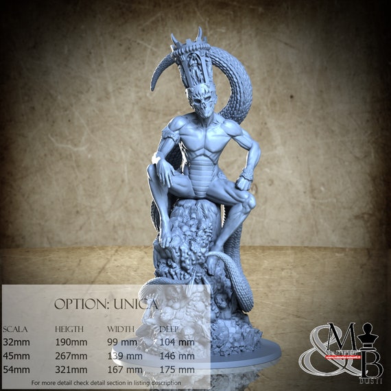 King Minos, Dante's Inferno, by Clay Cyanide Miniature, miniature to assemble and paint, resin