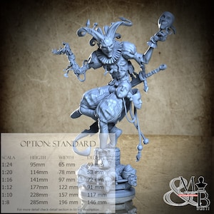 Harlequin, October 2023, Michel B. Rodriguez, miniature to assemble and color, in resin