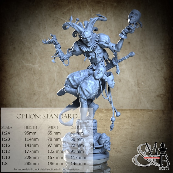 Arlequin, October 2023, Michel B. Rodriguez, miniature to assemble and color, in resin